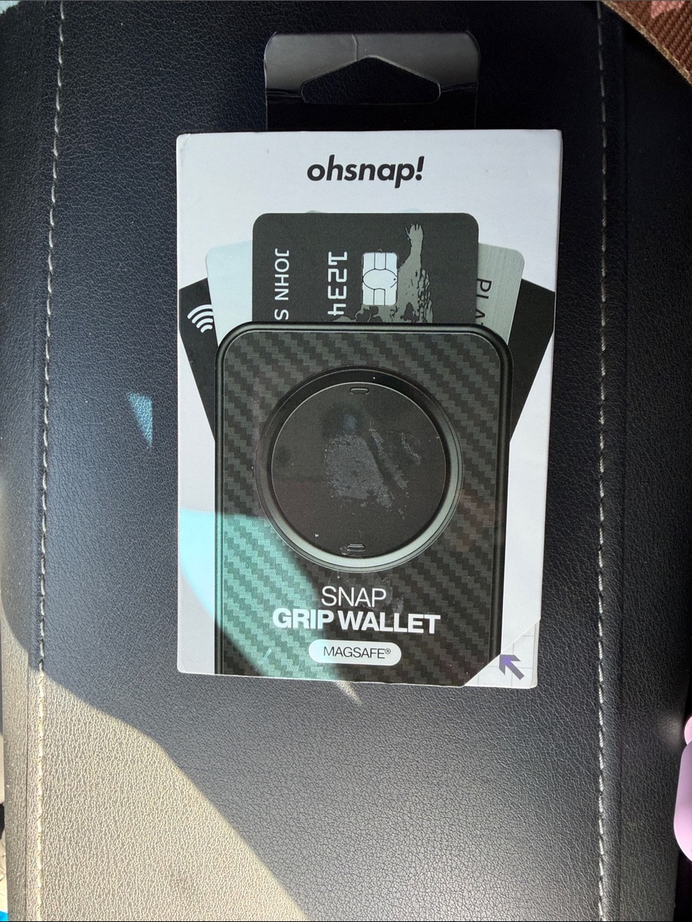 Snap Snap Grip Wallet MagSafe Carbon Fiber Black